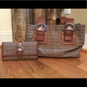 Coach purse, wallet and checkbook cover